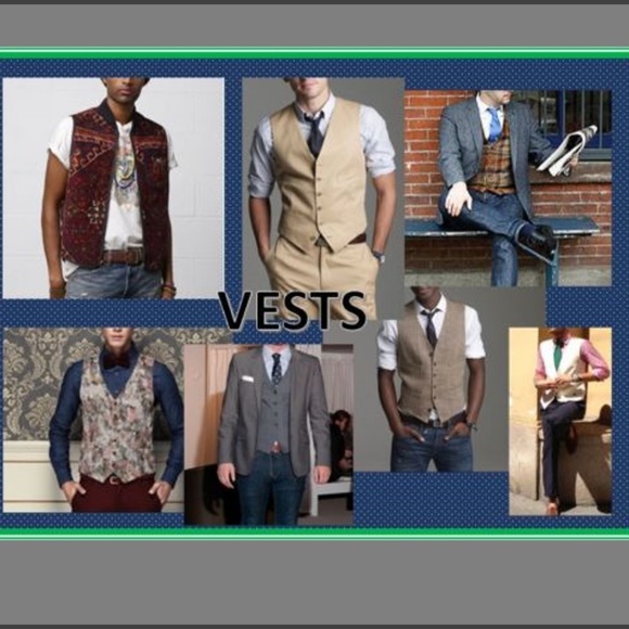 Sz XL Gray Slim Fit Mens Polyester #01J Suit Vest - Picture 8 of 8